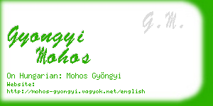 gyongyi mohos business card